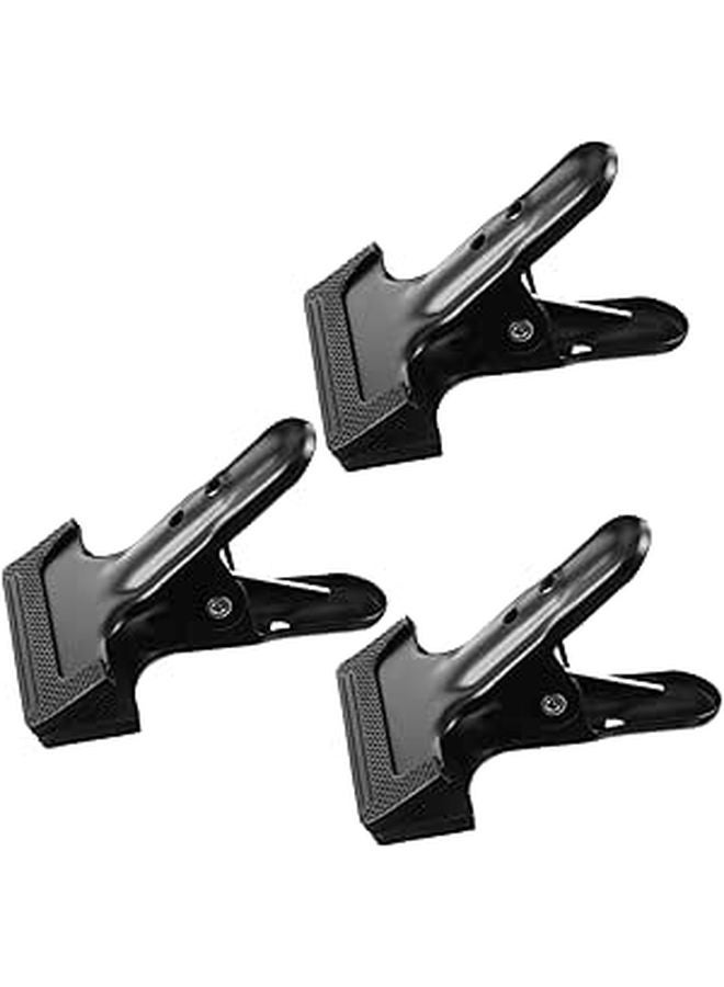 3Pcs Black Spring Clamps Lightweight Backdrop Clips for Photography Studio Home and Office Use - Image 1