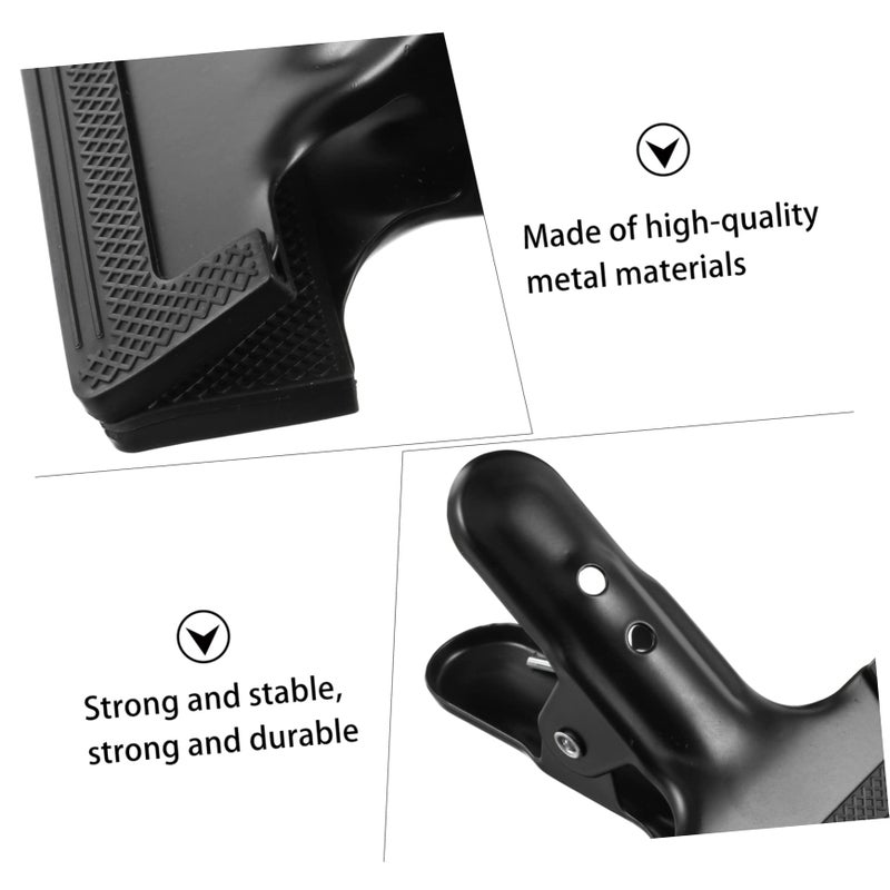 3Pcs Black Spring Clamps Lightweight Backdrop Clips for Photography Studio Home and Office Use - Image 3
