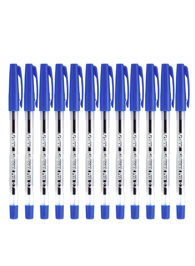 Artline 12 Pieces 8270 Ballpoint Pen, 0.7mm Fine, Color:Blue - ARBPEK-8270BL - Image 1