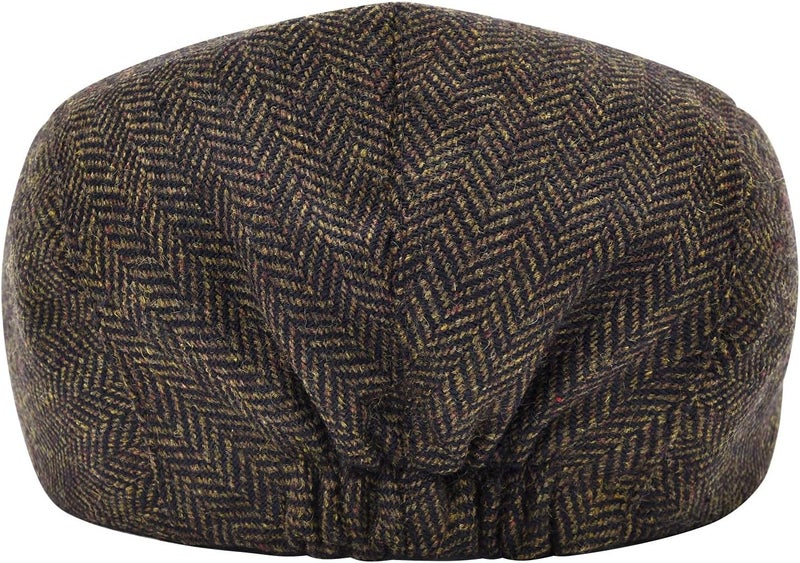 STARANCE Men's Flat Cap Wool Tweed Driving Irish Newsboy Hat - Image 5