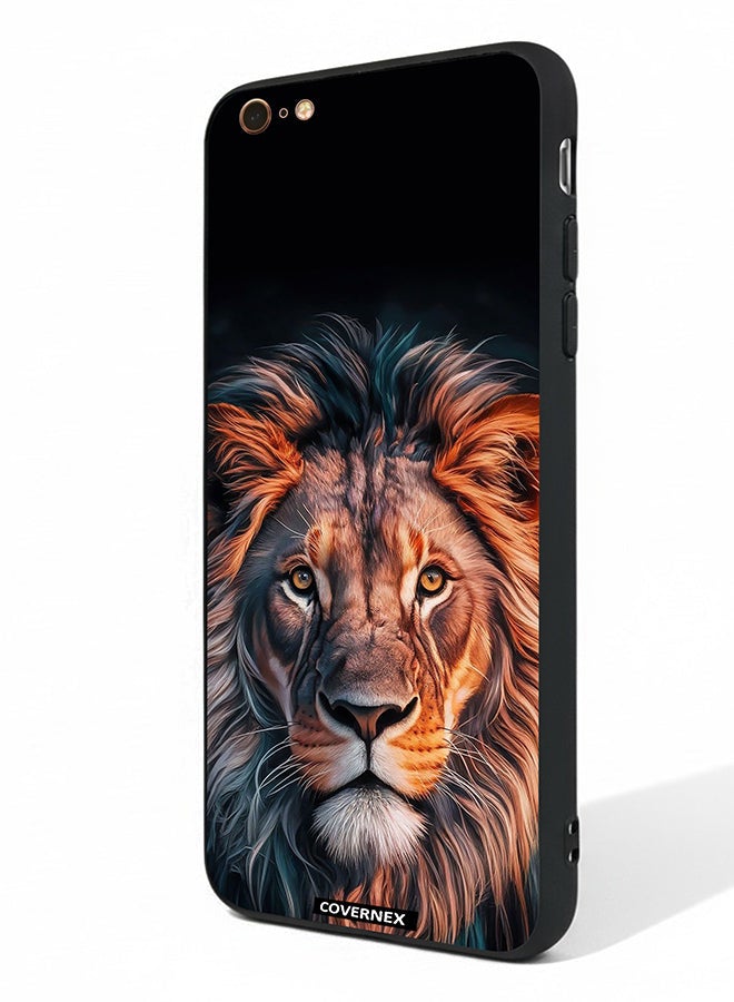 Covernex Apple iPhone 6 Plus Protective Case Cover Printed Featuring Majestic Lion Portrait - Image 1