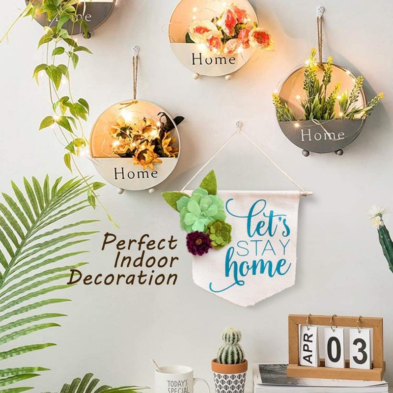 Anley Blank Wall Canvas Banners - Blank Fabric Badge & Wooden Dowel & Pre-Tied String - Decorative DIY Plaque, Display for Indoors, Baby Shower, Wedding, Graduation (2Pcs) - Image 5