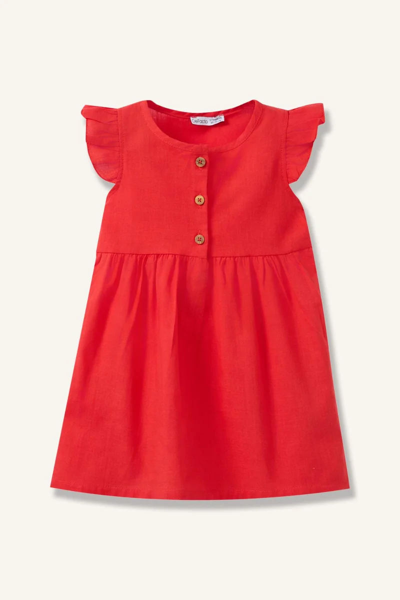 ديفاكتو Baby Girl Flam Poplin Dress