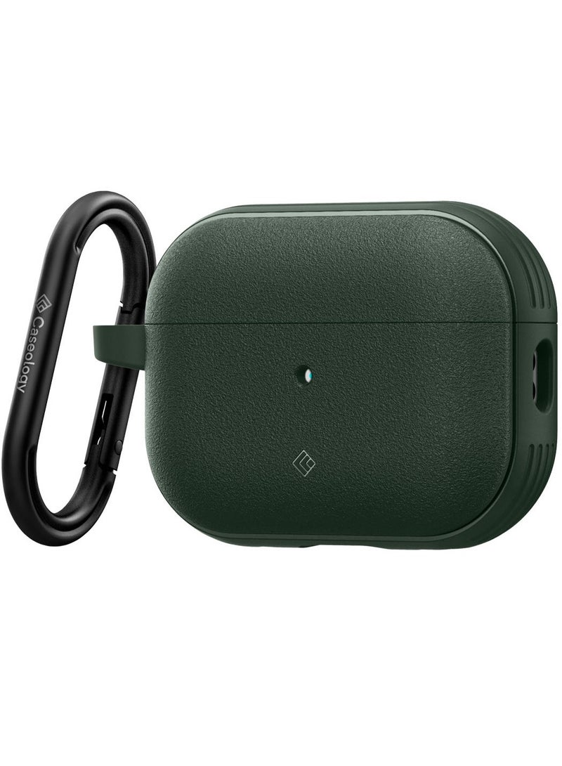 Caseology Vault Airpods Pro 2 Case Cover 2023 / 2022 (USB-C / Lightning) 2nd Generation with Carabiner - Midnight Green  - Image 1