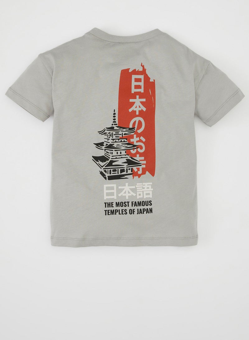 DeFacto Crew Neck Printed Short Sleeve T-Shirt  - Image 2