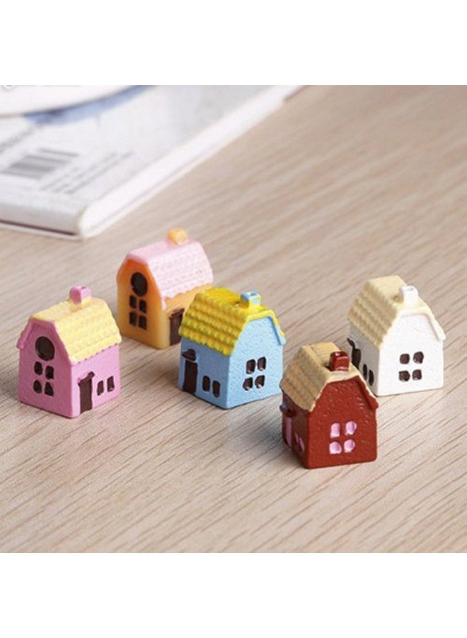 EMiEN 5 Pieces Mini House Miniature Ornament Kitsminiature Ornament For Diy Dollhouse Decoration Fairy Garden Plant Décor - Image 3