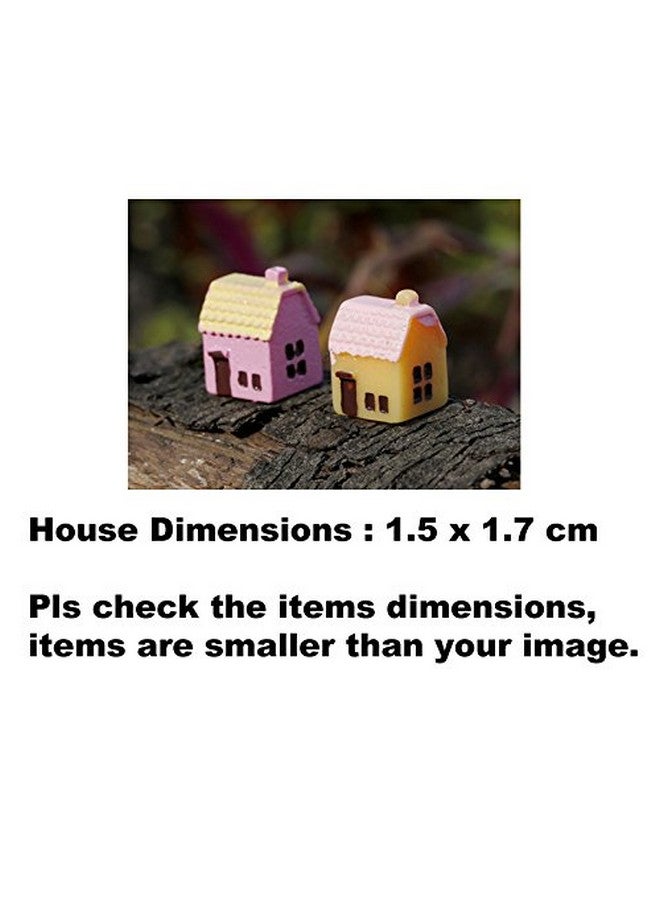 EMiEN 5 Pieces Mini House Miniature Ornament Kitsminiature Ornament For Diy Dollhouse Decoration Fairy Garden Plant Décor - Image 4