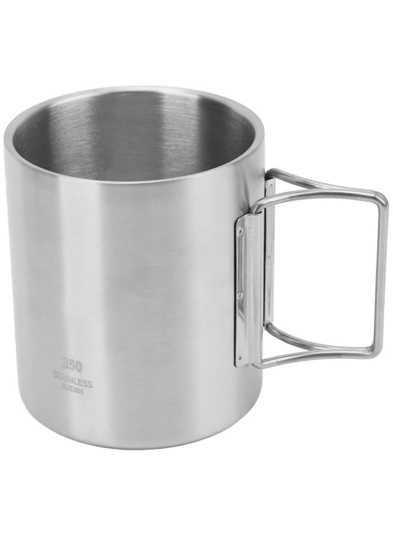 GGOOT Stainless Steel Camping Coffee Mug, Double Wall Design Camping Cup For Camp Survival Cooking Gear, Portable Hiking and Backpacking Mug - Image 1