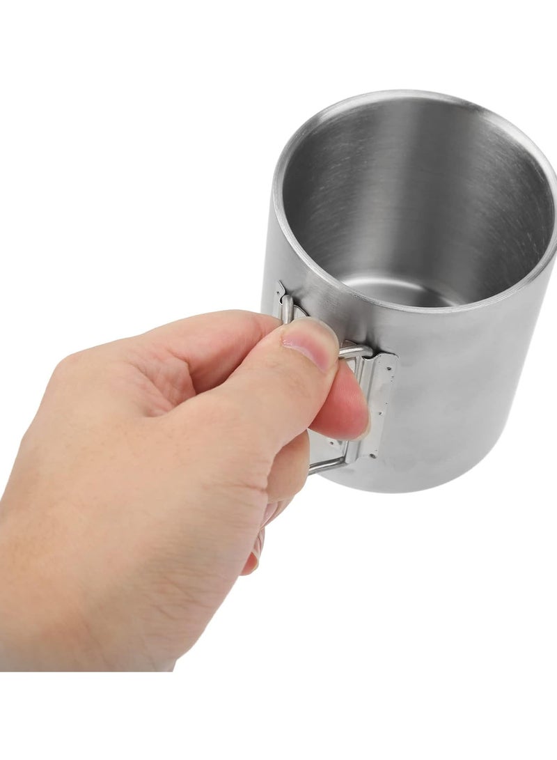 GGOOT Stainless Steel Camping Coffee Mug, Double Wall Design Camping Cup For Camp Survival Cooking Gear, Portable Hiking and Backpacking Mug - Image 5