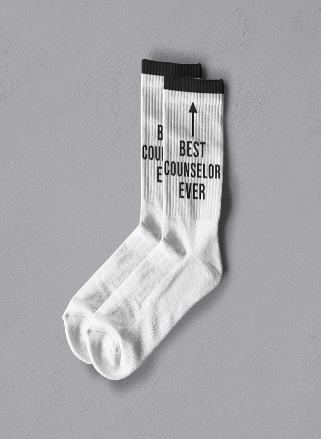 SSQBZU Best Counselor Ever, Counselor Appreciation Gifts, Gifts for Counselors, School Counselors, Camp Counselor, Novelty Socks, Favors for Birthday, Thanksgiving, Christmas, Back-to-school Season, etc.(112 - Image 3