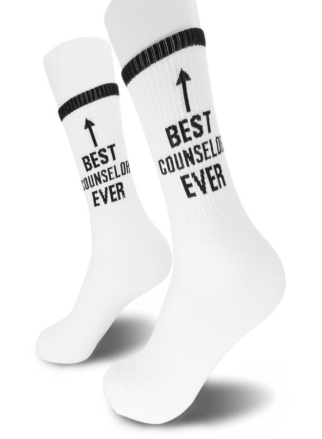 SSQBZU Best Counselor Ever, Counselor Appreciation Gifts, Gifts for Counselors, School Counselors, Camp Counselor, Novelty Socks, Favors for Birthday, Thanksgiving, Christmas, Back-to-school Season, etc.(112 - Image 2