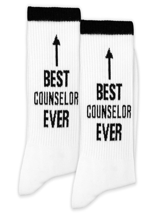 SSQBZU Best Counselor Ever, Counselor Appreciation Gifts, Gifts for Counselors, School Counselors, Camp Counselor, Novelty Socks, Favors for Birthday, Thanksgiving, Christmas, Back-to-school Season, etc.(112 - Image 1