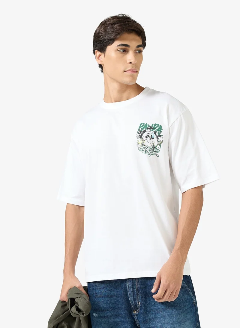 Seventy Five Graphic Print Oversized T-Shirt
