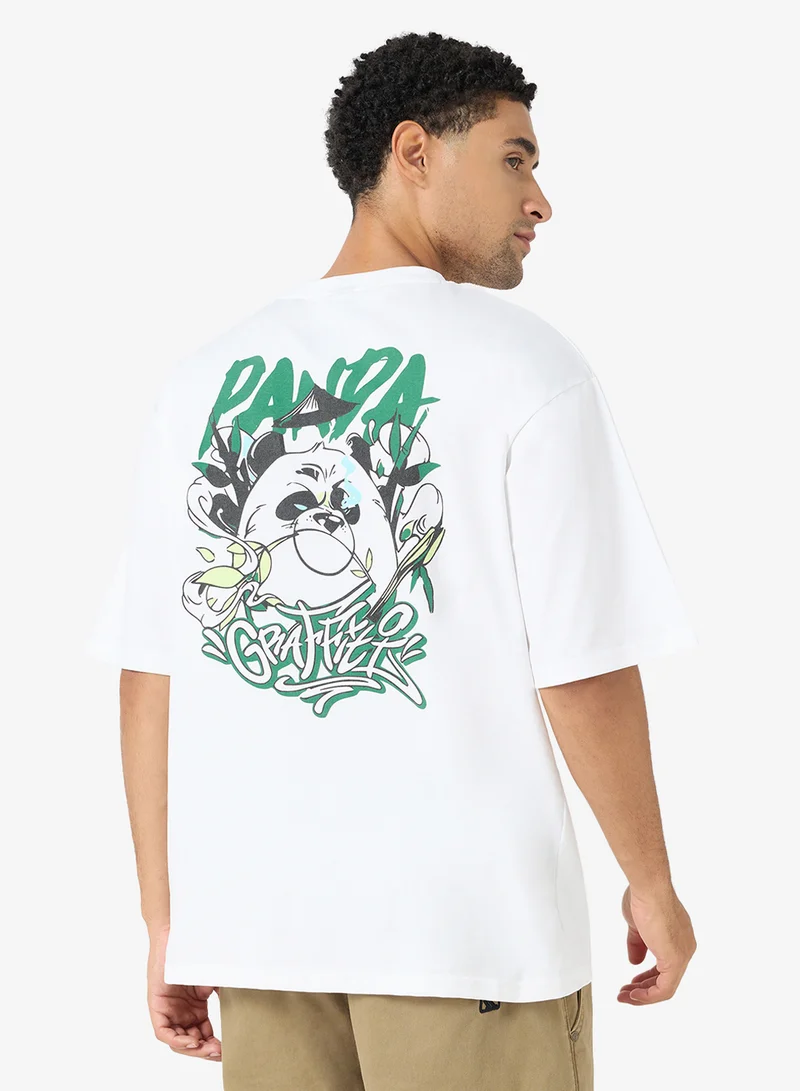 Seventy Five Graphic Crew Neck Oversize T-Shirt