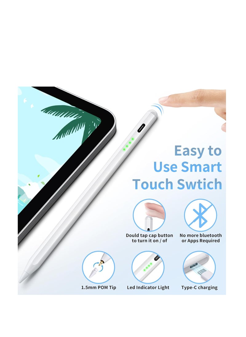 Generic - Stylus Pen for iPad 9th & 10th Generation with Palm Rejection Technology by Infusun, Active Pen Compatible with Apple iPad 10th/9th/8th/7th/6th Generation, iPad Air 5th/4th/3rd Generation, iPad Pro 11 & 12.9 inch, iPad Mini 6th/5th Generation - Image 1