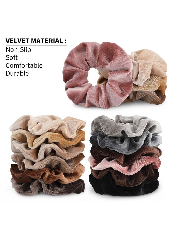 Mandydov - 12 Pcs Hair Scrunchies Elastic Hair Ties Ropes Scrunchie for Women Hair Accessories - Image 1