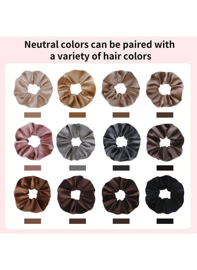 Mandydov - 12 Pcs Hair Scrunchies Elastic Hair Ties Ropes Scrunchie for Women Hair Accessories - Image 1