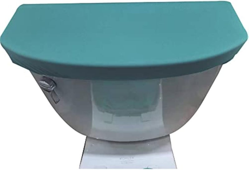 Velvet Toilet Tank Lid Cover Fabric Cover for A Lid Toilet Tank Teal