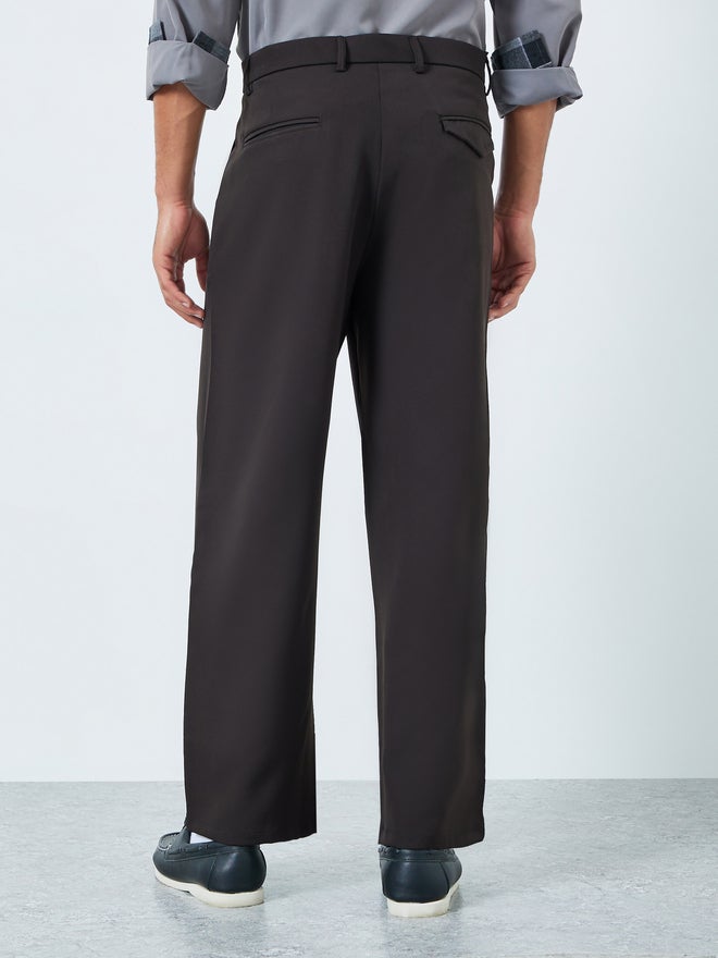 Styli Men High Rise Wide Leg Korean Pants - Image 3