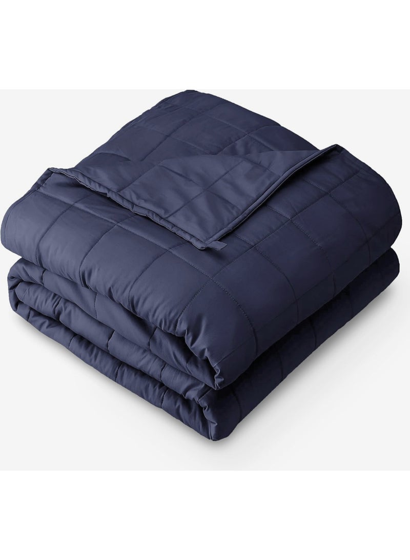 Fabienne Double Size Weighted Blanket 9.1kg/203x221cm Adults Heavy Blanket 80"x87"/20lbs Anxiety Relief Autism Therapy Stress and Insomnia Relief Deep Pressure Gravity Blanket for Couple Navy Blue
