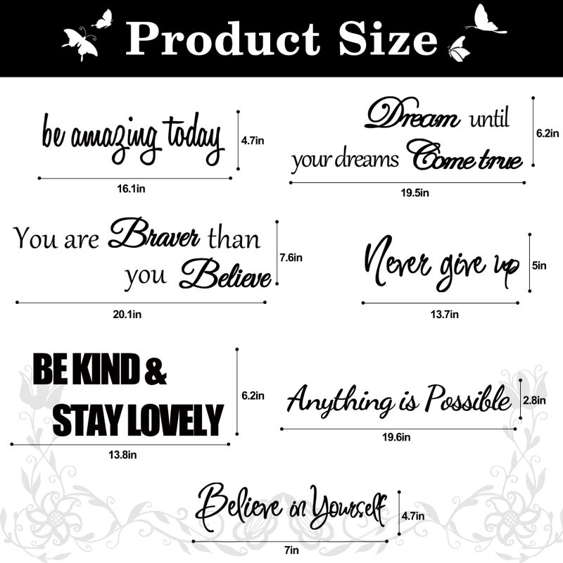 Sinekong Inspirational Wall Decals Quotes Motivational Wall Stickers Vinyl Positive Word Wall Decals Spiritual Sayings Wall Lettering for Woman Girls Bedroom Office Bathroom Living Room Wall Decor - Image 3