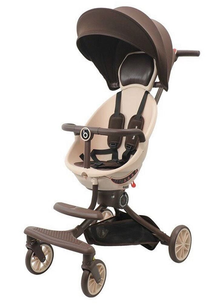Generic V18 Trolley Foldable Stroller - Caramel Milk Tea  - Image 2