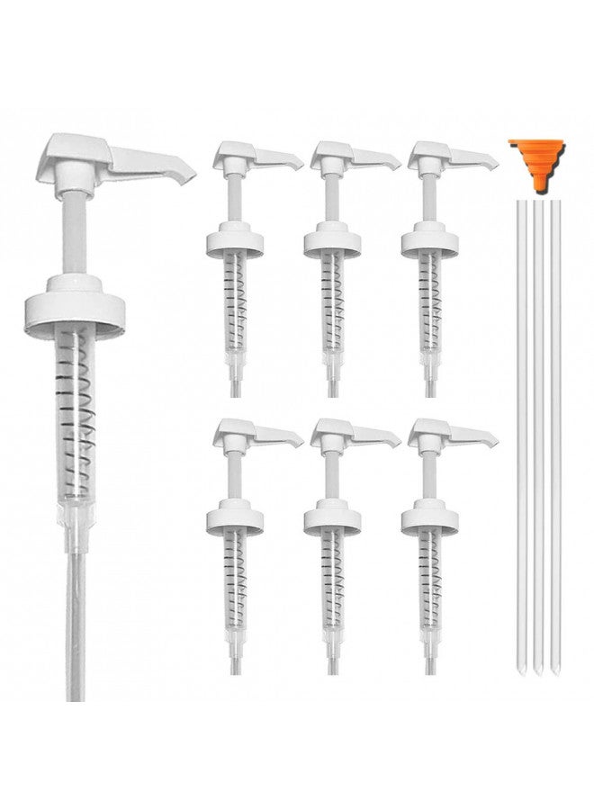 AMORIX 6 Pack Gallon Jug Pump Dispenser 38-400 Syrup Pump for Gallon Jug Dispensing - 7cc Lotion Gallon Shampoo Pump Top Replacement, Fits 1 Gallon Bottle 64oz 128oz Hand Sanitizer Containers, Free Funnel - Image 2