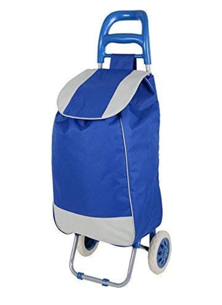 DubaiGallery 2 Wheels Foldable Grocery Shopping Trolley Detachable Bag Utility Pull And Push Carts Basket For Groceries Laundry Luggage Picnic Travel Camping Outdoor  - Image 1