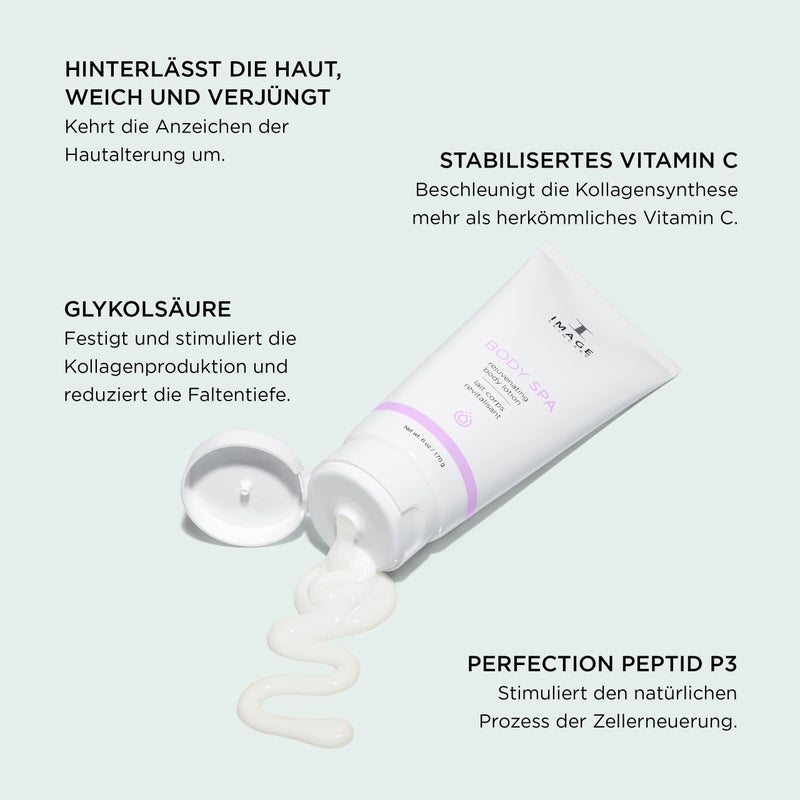 IMAGE Skincare, BODY SPA Body Lotion, Glycolic Acid, Macadamia Seed Oil and Shea Butter to Moisturize and Resurface Rough Dry Skin, 6 oz - Image 2