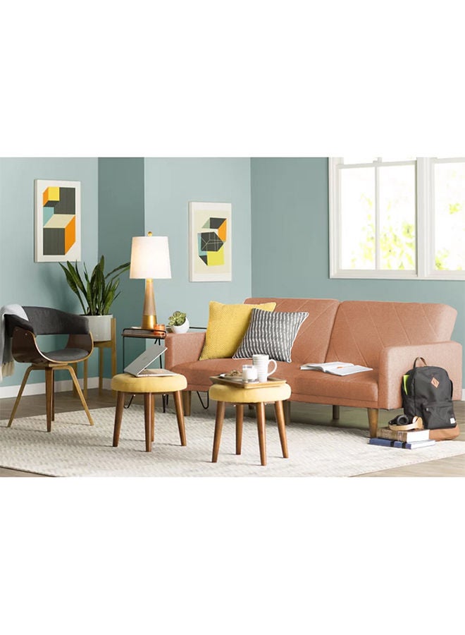 REGAL IN HOUSE Simple 2 In 1 Sofabed 3-Seater Upholstered With Velvet 81x200x85 cm -Pink - Image 5