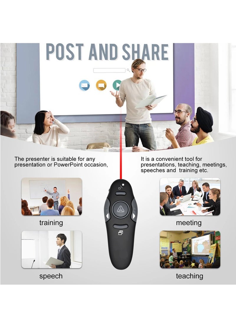 Generic - Wireless Presenter with 2.4GHz Laser, 30m Range, PPT & Mouse Mode, USB Plug and Play Compatibility - Image 1