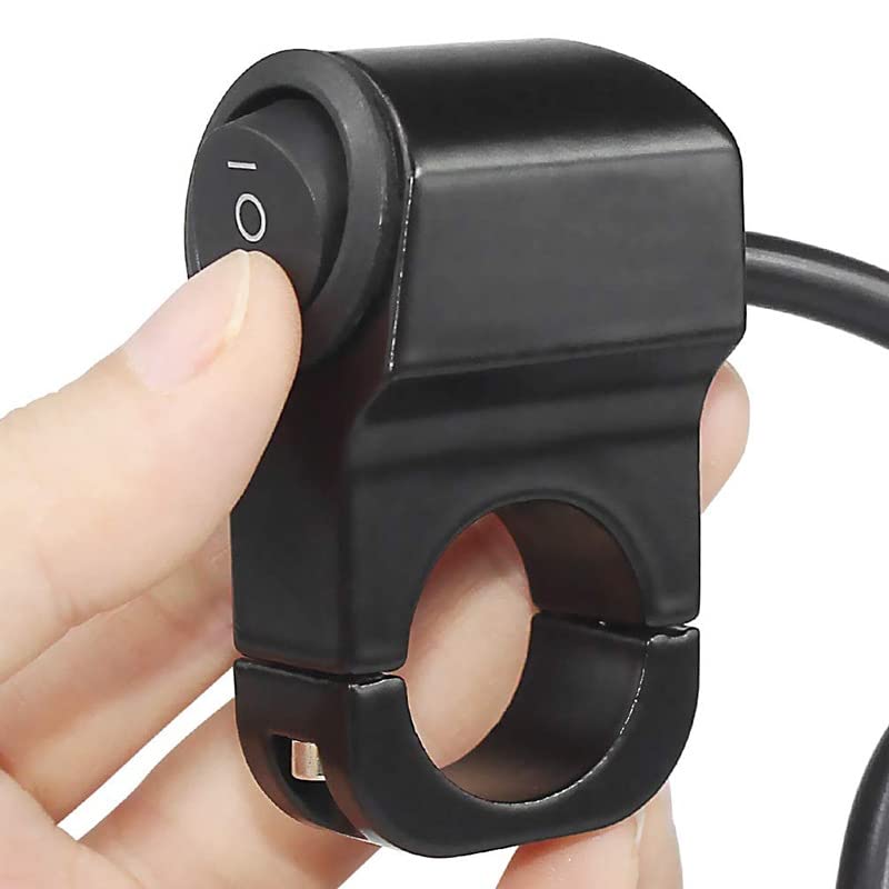 Eltron Turbo Waterproof Multi-Function 3 Mode Way Handlebar Switch ON-Off-ON 12V DC Button Operate with Headlight, Fog Lights, Cast Aluminium Universal For All Motorcycle, Bikes (Pack Of 1, Black) - Image 2