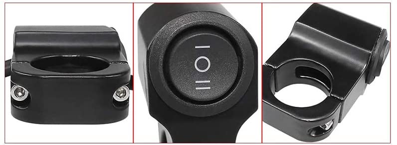 Eltron Turbo Waterproof Multi-Function 3 Mode Way Handlebar Switch ON-Off-ON 12V DC Button Operate with Headlight, Fog Lights, Cast Aluminium Universal For All Motorcycle, Bikes (Pack Of 1, Black) - Image 4