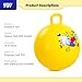 EVERICH TOY Hopper Ball for Kids 18In Ride On Bouncy Ball with Handle Yellow Heart Girls Toys for Indoor Outdoor Active Play Toys Easter Basket Stuffers Girls Boys Gifts for 4 5 6 7 8 Yr Old - Image 4