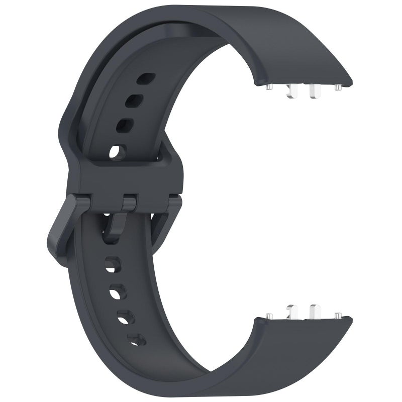 إيروريكس سوار ساعة رياضية من السيليكون بمشبك مسطح ملون لساعة سامسونج جالاكسي فيت 3 (رمادي) - Image 2