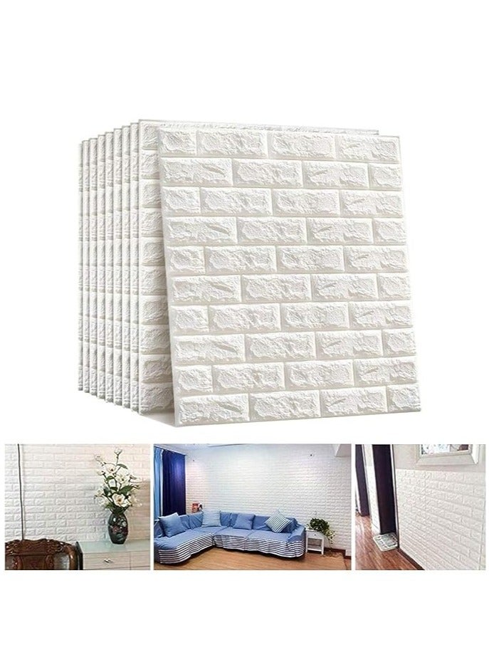 12 قطعة من ورق الحائط 3D المطبخ الذاتي لاصق ورق جدران المؤسسة العامة رغوة الجدار ملصقات ، لتزيين الجدران وغرف النوم ، وتغطي الجدران القذرة ( 70 * 72 سم ) - Image 1