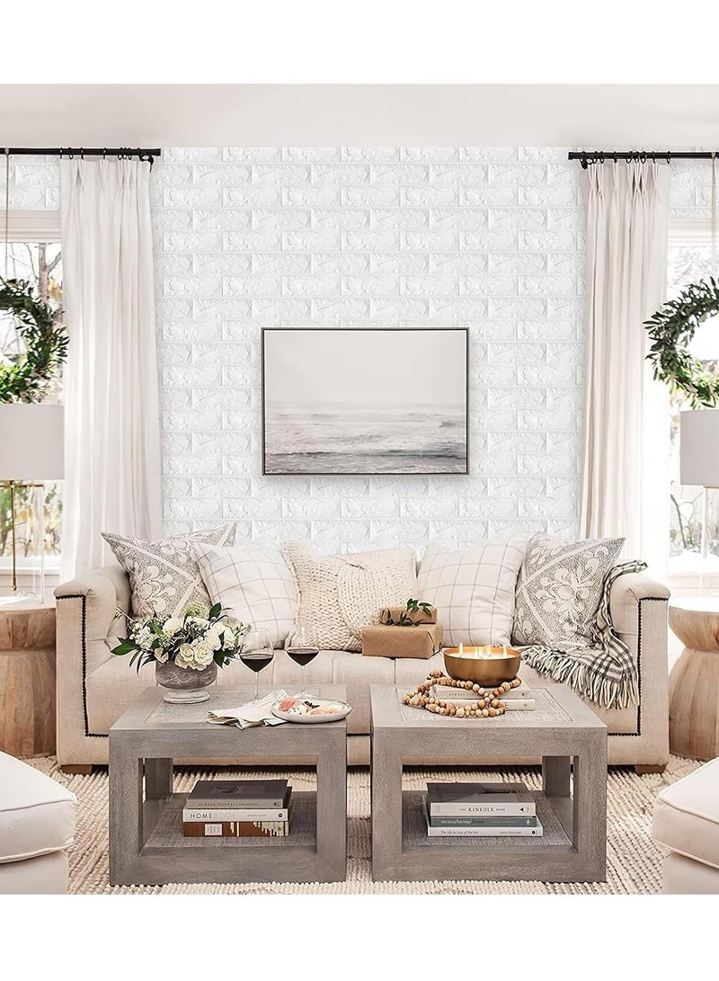 12 قطعة من ورق الحائط 3D المطبخ الذاتي لاصق ورق جدران المؤسسة العامة رغوة الجدار ملصقات ، لتزيين الجدران وغرف النوم ، وتغطي الجدران القذرة ( 70 * 72 سم ) - Image 4