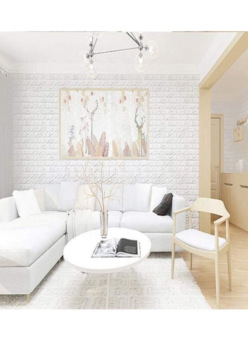 12 قطعة من ورق الحائط 3D المطبخ الذاتي لاصق ورق جدران المؤسسة العامة رغوة الجدار ملصقات ، لتزيين الجدران وغرف النوم ، وتغطي الجدران القذرة ( 70 * 72 سم ) - Image 5