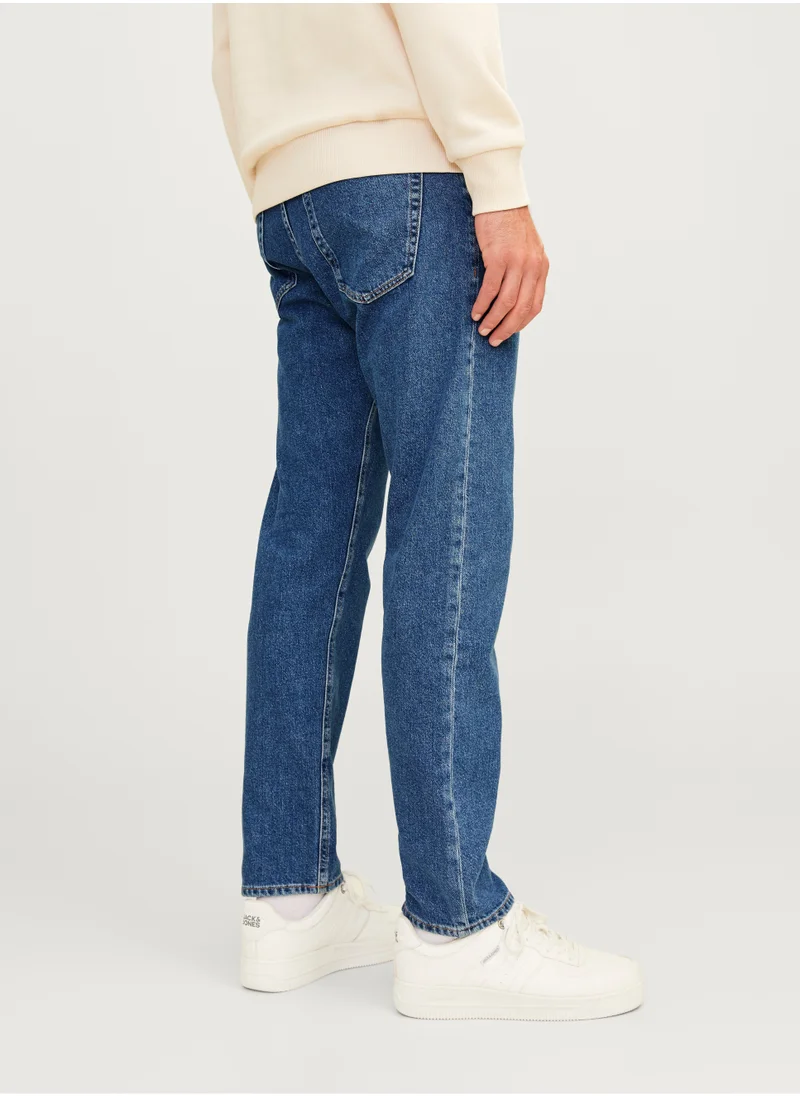 JJ Rebel Jrebryan Jjcraft Stright Fit Mid Wash Jeans