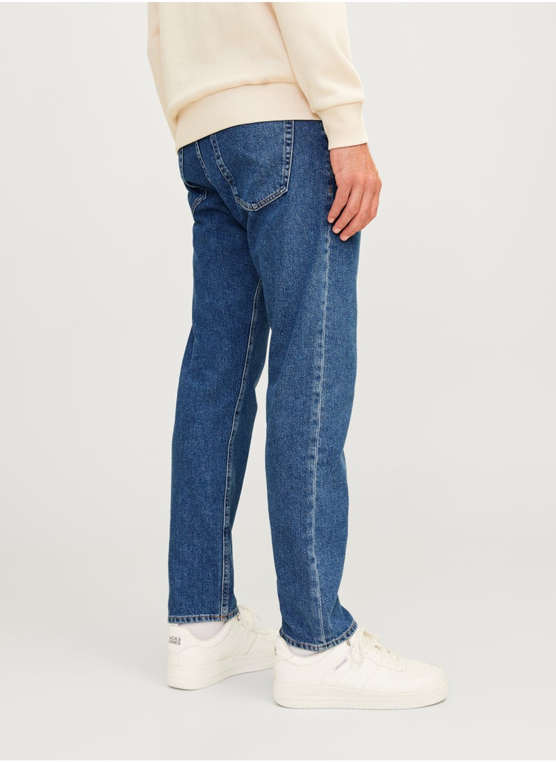 JJ Rebel Jrebryan Jjcraft Stright Fit Mid Wash Jeans  - Image 2