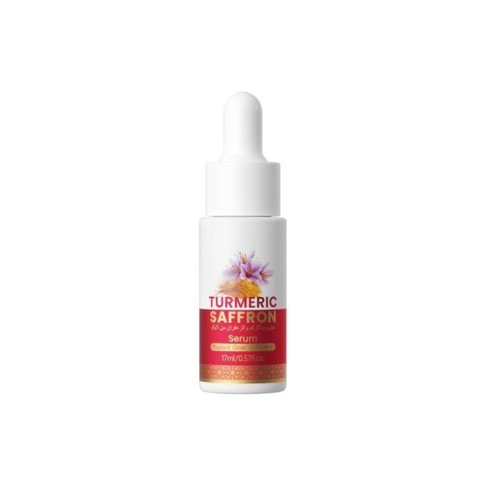 Turmeric & Saffron Serum, Moisturizing Facial Serum infused with Turmeric & Saffron Extracts. Non-greasy and Fast-dissolving Formula Offers Nourishing & Moisturizing, Daily Unisex Skincare.