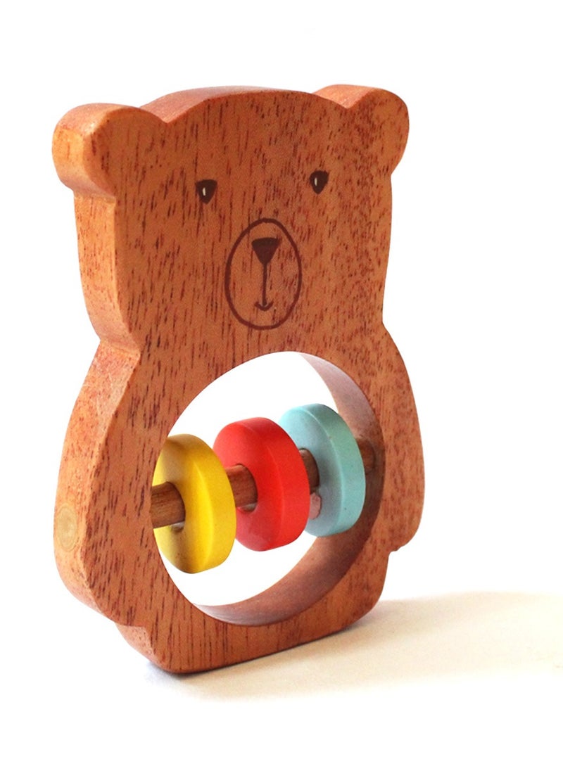 Shumee - Shumee Wooden Bear Shaped Rattle - Image 1
