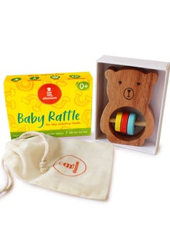 Shumee Shumee Wooden Bear Shaped Rattle  - Image 1