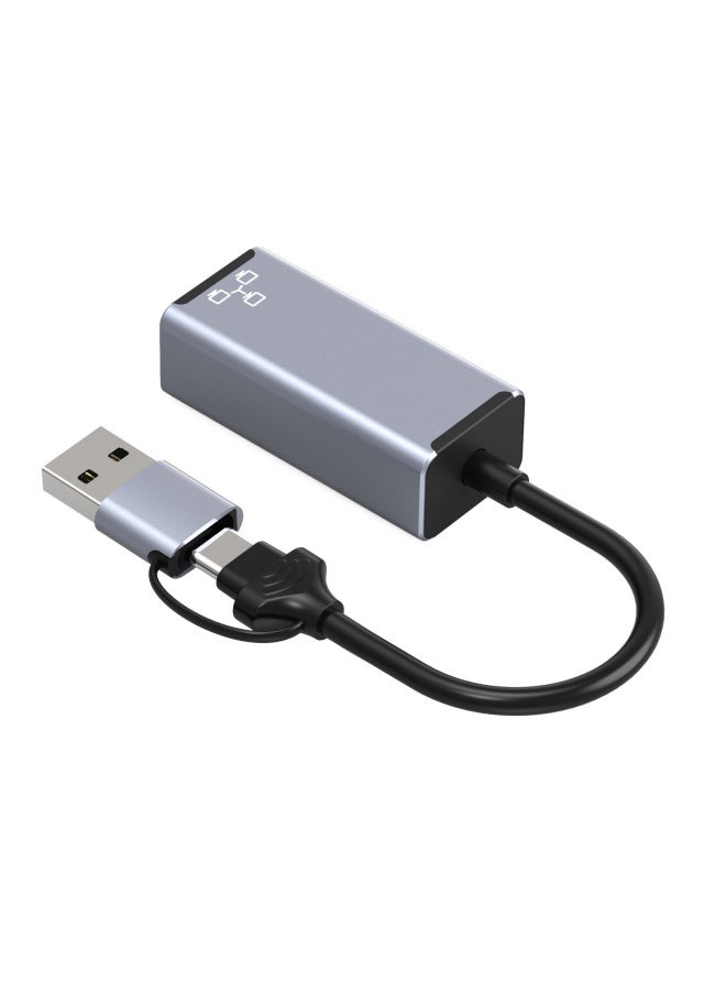 Typec /USB To Rj45 Network Card 100MB Type Hub Docking Station Ethernet Converter Gigabit-Color:1000MB Gigabit - Image 5