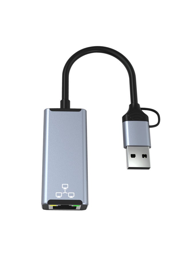 Typec /USB To Rj45 Network Card 100MB Type Hub Docking Station Ethernet Converter Gigabit-Color:1000MB Gigabit - Image 3