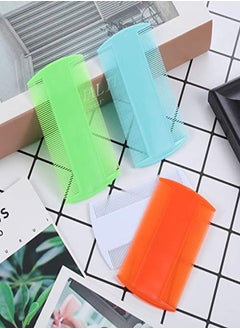 Maitys 8 Pieces Flea Lice Combs Double Sided Lice Removal Comb Hair Grooming Comb With Metal Teeth (3.5 X 2 Inch 3.54 X 1.57 Inch Orange Blue Purple White)  - Image 4