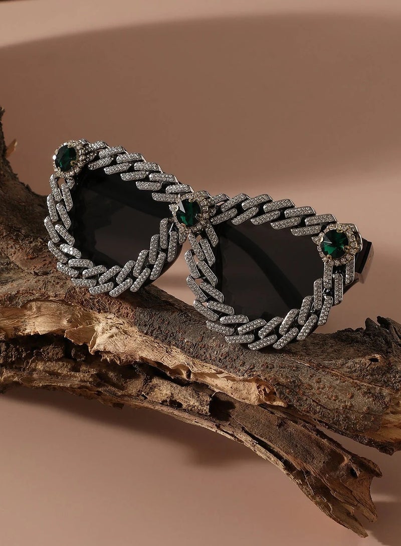 PRASHA Jeweled Sunglasses