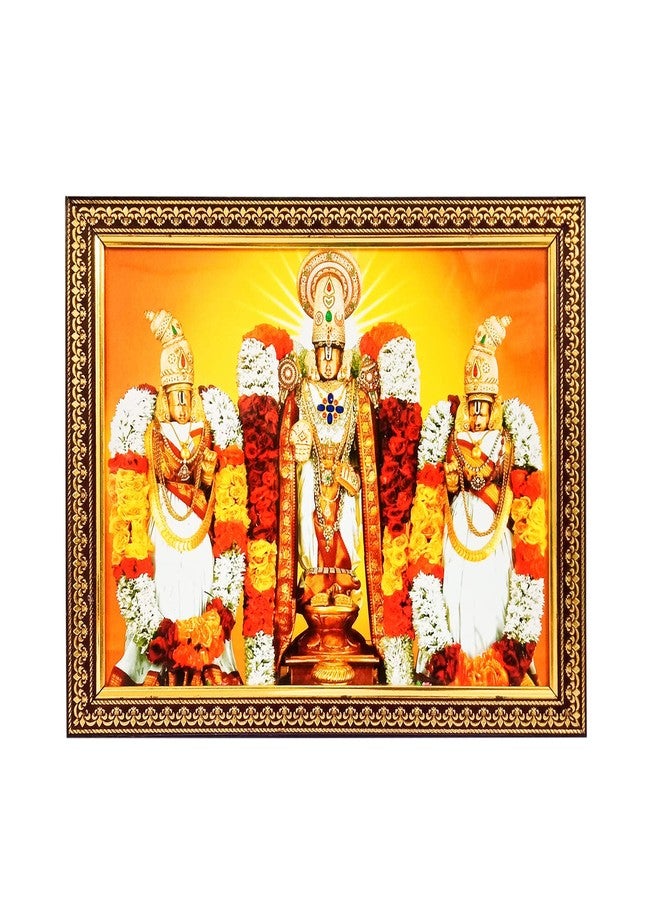 KAUSHEVA Gold Tirupati Balaji Photo Frame for Pooja Room | Lord Venkateswara Wall Decor for Home Temple | Religious Frame for Mandir Worship | Festive Gift Item for Home | 10x12.5 Inch - Image 1