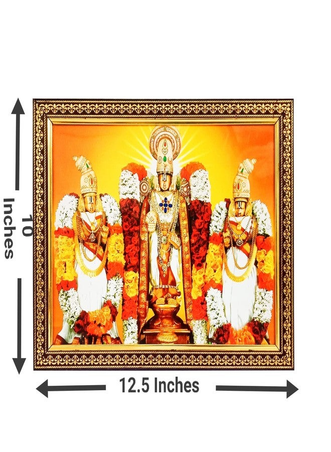 KAUSHEVA Gold Tirupati Balaji Photo Frame for Pooja Room | Lord Venkateswara Wall Decor for Home Temple | Religious Frame for Mandir Worship | Festive Gift Item for Home | 10x12.5 Inch - Image 2