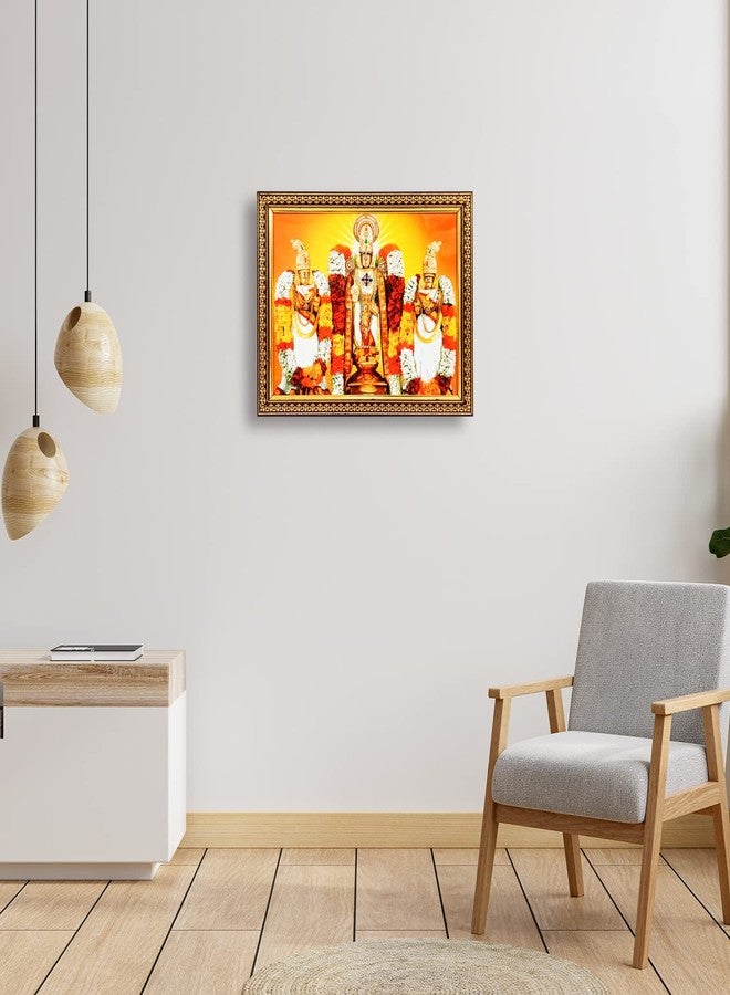 KAUSHEVA Gold Tirupati Balaji Photo Frame for Pooja Room | Lord Venkateswara Wall Decor for Home Temple | Religious Frame for Mandir Worship | Festive Gift Item for Home | 10x12.5 Inch - Image 4